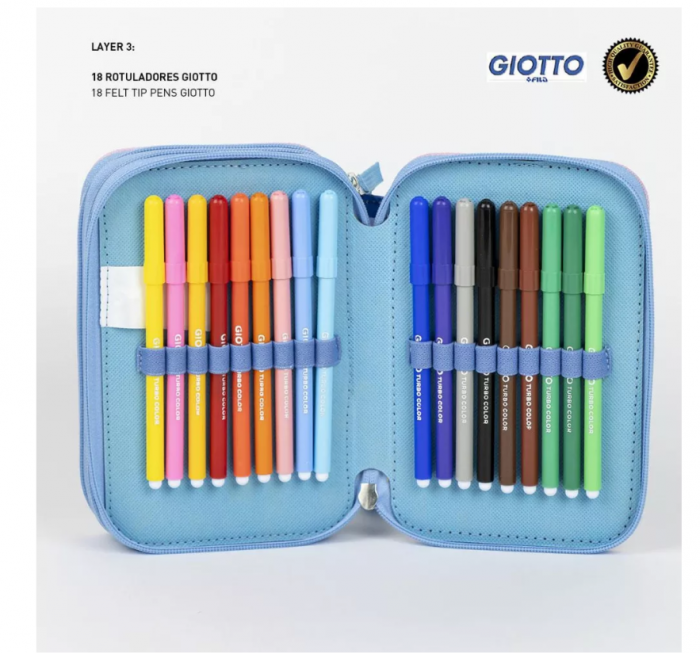 Lilo and Stitch Sweet Pencil Case, 3 compartments, 12.5x5.5x19.5cm, multicolor [4]