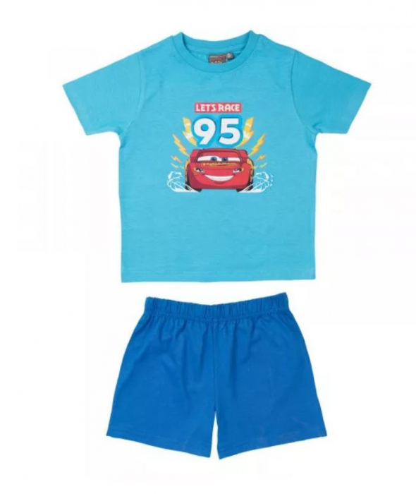 Pijama copii, cu maneca scurta, Car Race Disney 100% bumbac [3]