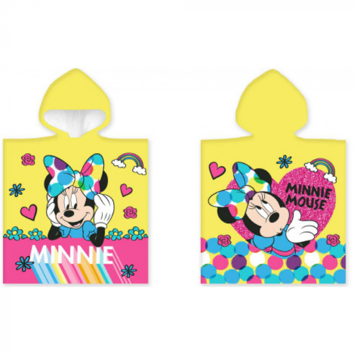 Poncho Disney Minnie Yellow. 50x100 cm. 100% Bumbac [1]