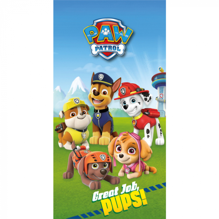 Prosop de plajă Paw Patrol, Multicolor, 70x140 cm, 100% Bumbac [1]