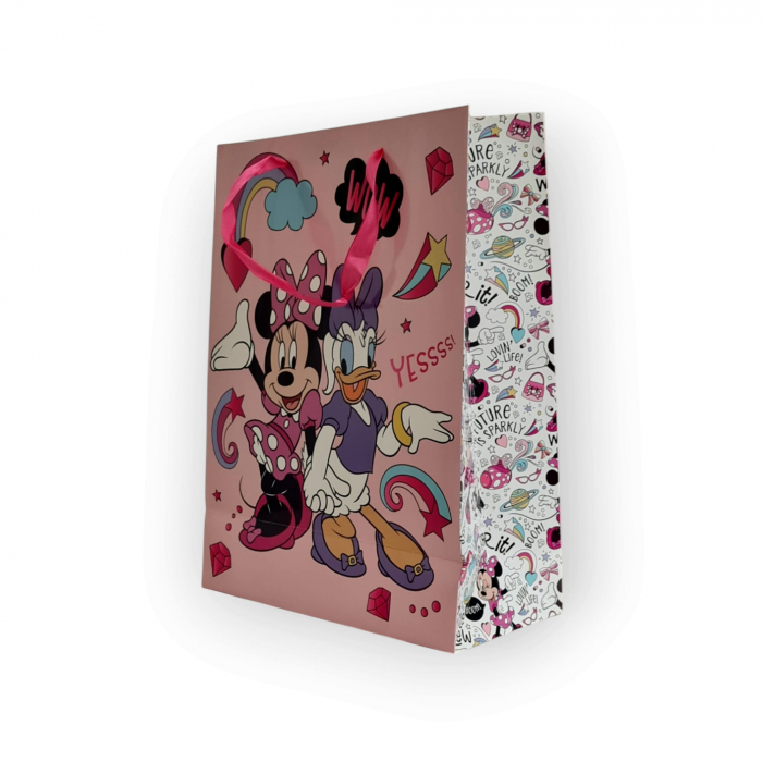 Minnie and Donald Duck gift bag, paper, 34x26x12 cm, Multicolour [3]