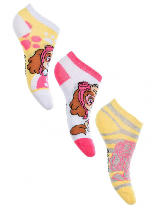 Set 3 perechi sosete scurte pentru copii Paw Patrol, Multicolor [1]