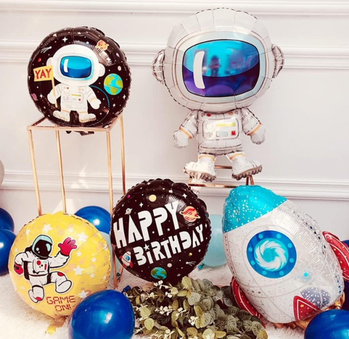 Space Astronaut Foil Balloon Set, 5 pieces, multicolor [2]