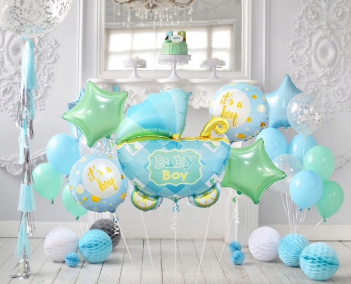 Set of foil balloons Baby Boy, 5 pieces, Multicolor [2]