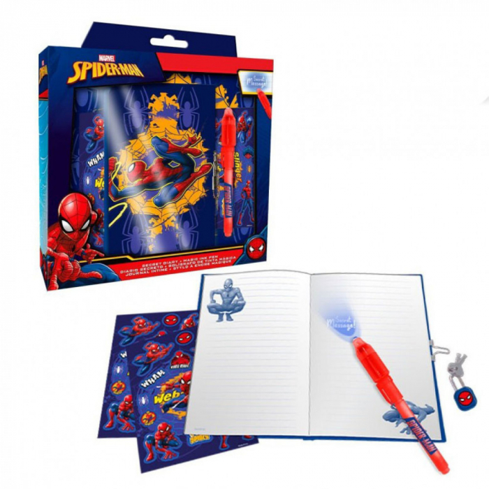 Set Jurnal cu stilou Magic Spiderman , 3+ani [1]