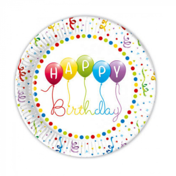 Set vesela unica folosinta tematica Happy Birthday Streamers 36 Piese [3]