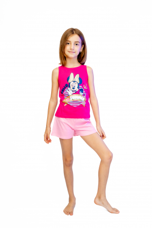 Disney nightwear - Pijama copii, cu maieou, Disney Minnie 100% bumbac