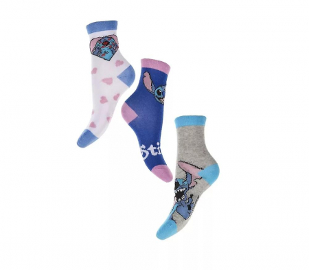 3 pairs Lilo & Stitch socks, multicoloured [2]
