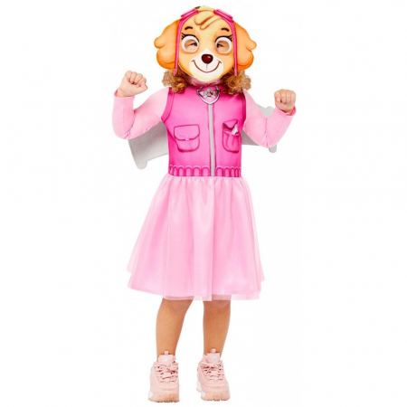 Costumes for kids - Costum Paw Patrol Skye cu masca de fata si aripi, Roz (Patrula Cățelușilor)