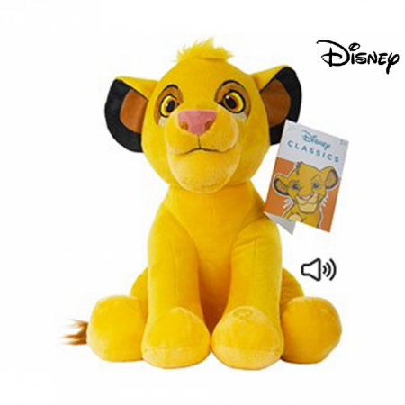 Plușuri - Animal de pluș Disney Simba King cu sunet 29 cm, 3+ ani