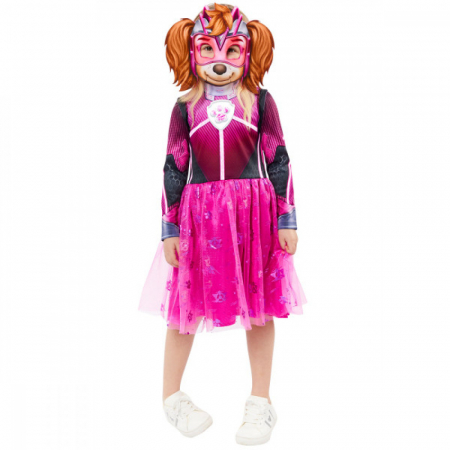 Costumes for kids - Costum 2 piese, Paw Patrol Skye Glow (Florescent), cu masca, Multicolor, 100% Poliester