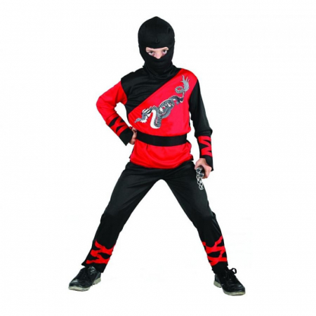 Costumes for kids - Costum Dragon Ninja pentru copii, 5 Piese  100% Polyester