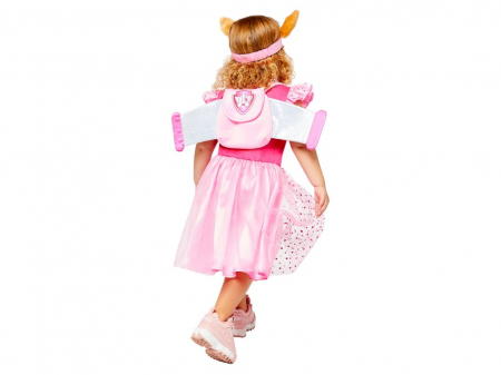 Costum Paw Patrol Skye 3 piese rochie, banderola cu urechi si ghiozdan cu aripi, Roz (Patrula Cățelușilor) [1]