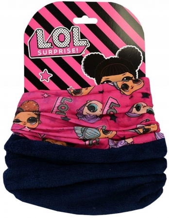 Esarfa pentru copii, LOL Surprise,  Poliester, Multicolor, fleece circular, tip guler reversibil. [1]