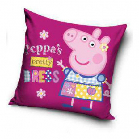 Duvet cover - Fata de perna Purcelușa Peppa Pig 40x40 cm, 100% Poliester