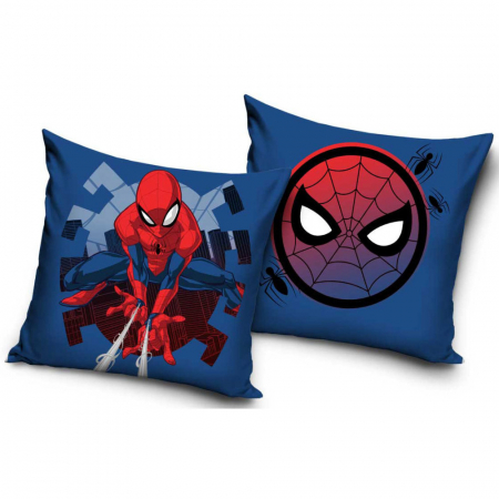 Bedroom - Fata de pernă Spiderman 40x40 cm, 100% Poliester, Efect de Catifea, 2 Fete