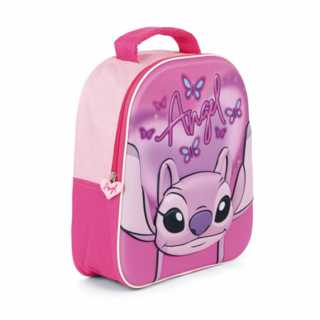 Ghiozdan Disney Lilo and Stitch Pink Angel 3D, Roz, 32cm, 100% poliester [1]