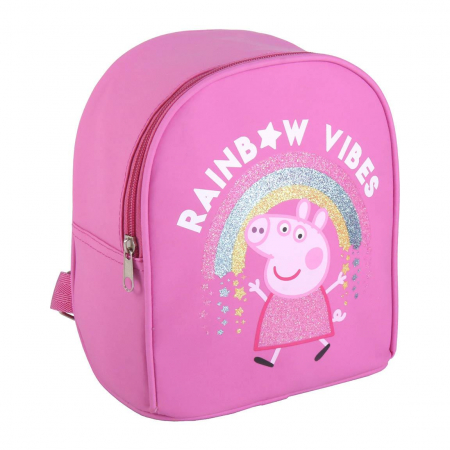 Școală si creativitate - Ghiozdan Sparkly Peppa Pig 21cm