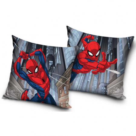 Fata de pernă Spiderman 40x40 cm, 100% Poliester, Efect de Catifea, 2 Fete [1]