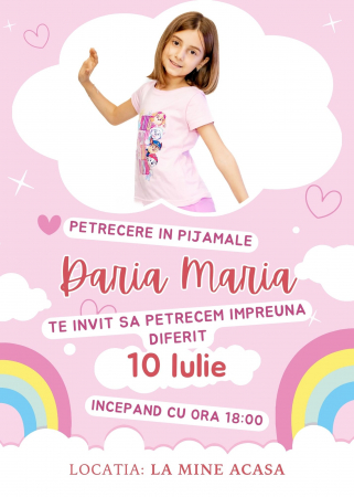 Invitații digitale - Invitatie digitala Pink