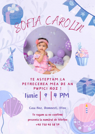 Invitații digitale - Invitatie digitala Pink