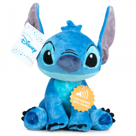 Plușuri - Jucărie de pluș Disney Stitch cu sunet, 40 cm, albastru
