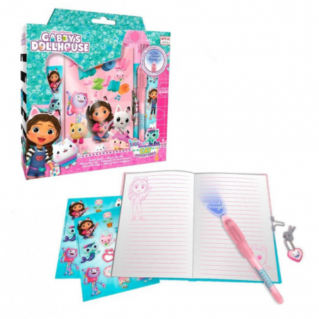 Școală si creativitate - Set Jurnal și Pix Magic Gabby's DollHouse, 3+ ani