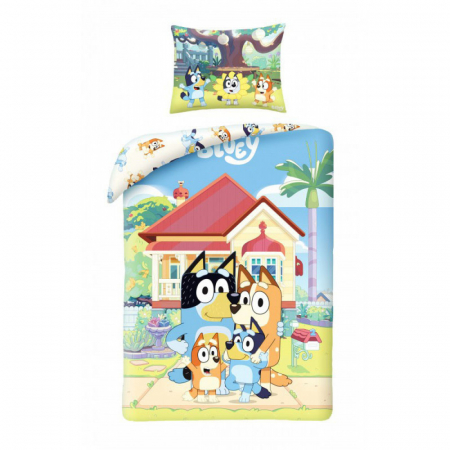 Duvet cover - Lenjerie de pat Bluey Family 100% Bumbac