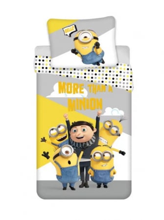 Duvet cover - Lenjerie de pat Minions Bello, 2 Piese,  140×200 cm, 70x90 cm  Bumbac