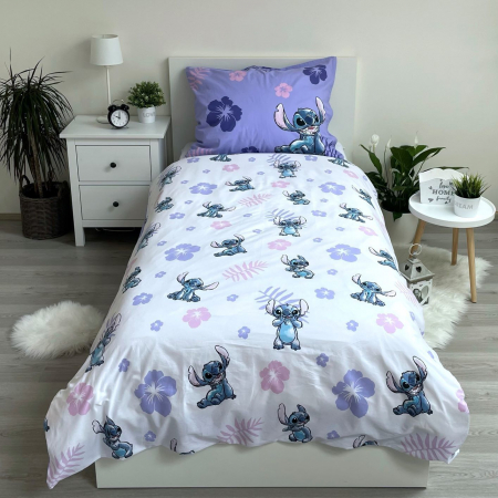 Lenjerie de pat Disney Lilo and Stitch, 2 Piese, 140×200 cm, 70×90 cm, 100% Bumbac [3]