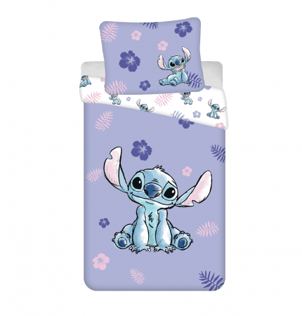 Duvet cover - Lenjerie de pat Disney Lilo and Stitch, 2 Piese, 140×200 cm, 70×90 cm, 100% Bumbac