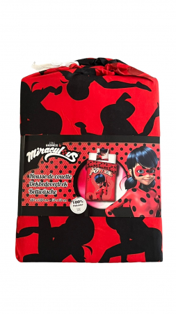 Lenjerie de pat Miraculous Ladybug Girl Power, 2 Piese, 140x200 cm, 63×63 cm, 100% Microfibra [1]
