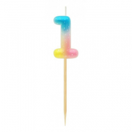 Cake decorations - Lumanare pastel Ombre, Multicolor