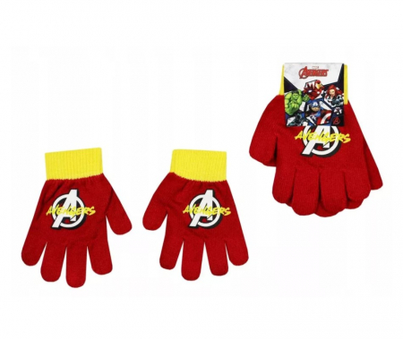 Accessories - Mănuși pentru copii  Marvel Advengers, 80% acril + 19% poliester + 1% elastan, Rosu