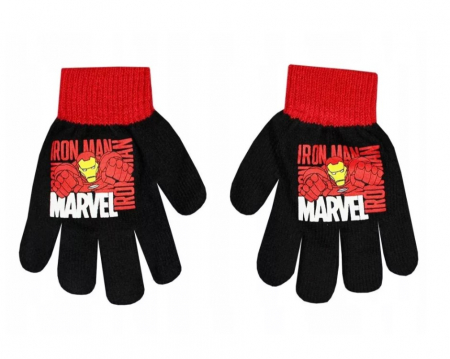 Mănuși pentru copii  Marvel Advengers, 80% acril + 19% poliester + 1% elastan, Negru [1]