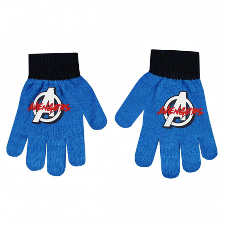 Mănuși pentru copii  Marvel Advengers, 80% acril + 19% poliester + 1% elastan, Negru [1]