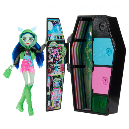 Jucării - Papusa Monster High Skulltimate Secrets Neon Frights Ghoulia 25cm