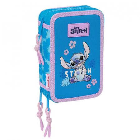 Școală si creativitate - Penar Lilo and Stitch Hawaii. 3 compartimente, 12,5x5,5x19,5cm, Multicolor