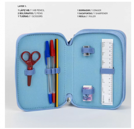 Lilo and Stitch Sweet Pencil Case, 3 compartments, 12.5x5.5x19.5cm, multicolor [1]