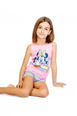 Disney nightwear - Pijama copii, cu maieou, Disney Minnie 100% bumbac