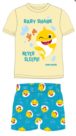 Bedroom - Pijama pentru copii  Baby Shark, Scurta, 100% Bumbac, Multicolor