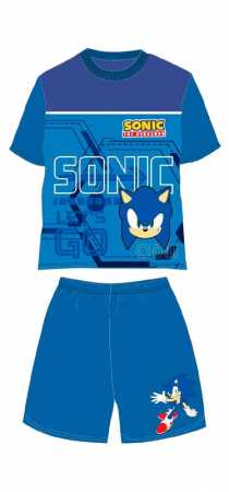 Bedroom - Pijama pentru copii Sonic the Hedgehog, Scurta, 100% Bumbac, Multicolor