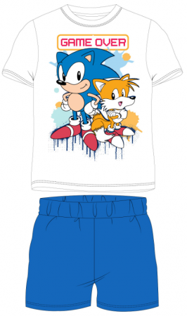 Disney nightwear - Pijama pentru copii Sonic the Hedgehog, Scurta, 100% Bumbac, Multicolor