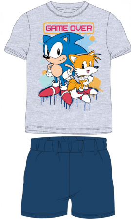 Disney nightwear - Pijama pentru copii Sonic the Hedgehog, Scurta, 100% Bumbac, Multicolor