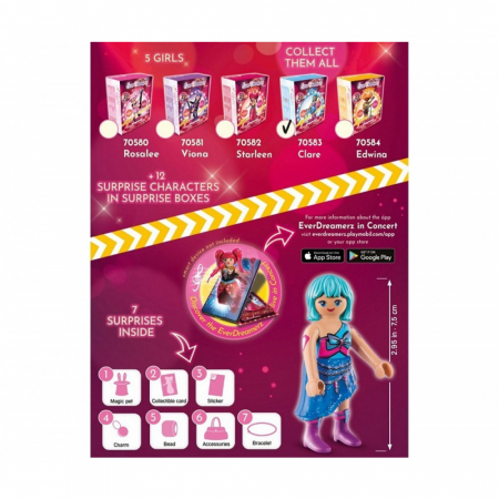 Playmobil Everdreamerz Clare Music World, 4 piese, 18x14x7cm, 5-12 ani [2]