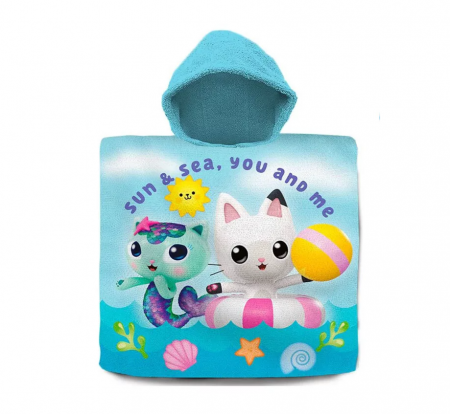 Poncho - Poncho Gabby's Dollhouse 60x120 cm, 100% Bumbac