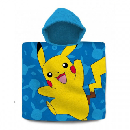 Soare, Joacă și vacanță - Poncho Pokemon 60x120 cm, 100% Bumbac