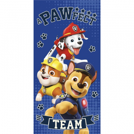Soare, Joacă și vacanță - Prosop de plajă Paw Patrol Boys Team, 70x140cm, Albastru, 100% Poliester (Uscare rapidă)
