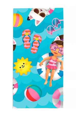 Towels - Prosop de plajă Gabby`s Dollhouse, Multicolor, 70x140 cm, 100% Bumbac