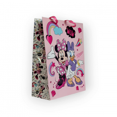 Gift Bags - Minnie and Donald Duck gift bag, paper, 34x26x12 cm, Multicolour